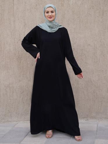 Simple and Elegant Black Nida Matte Abaya