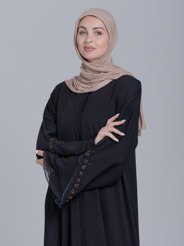 Black Abaya with Handwork