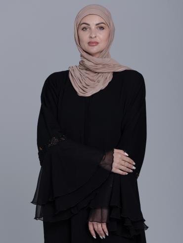 Black Abaya by Zoom with Crystal Handwork