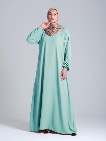 Turquoise Simple Abaya