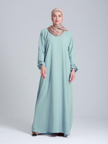 Turquoise Simple Abaya