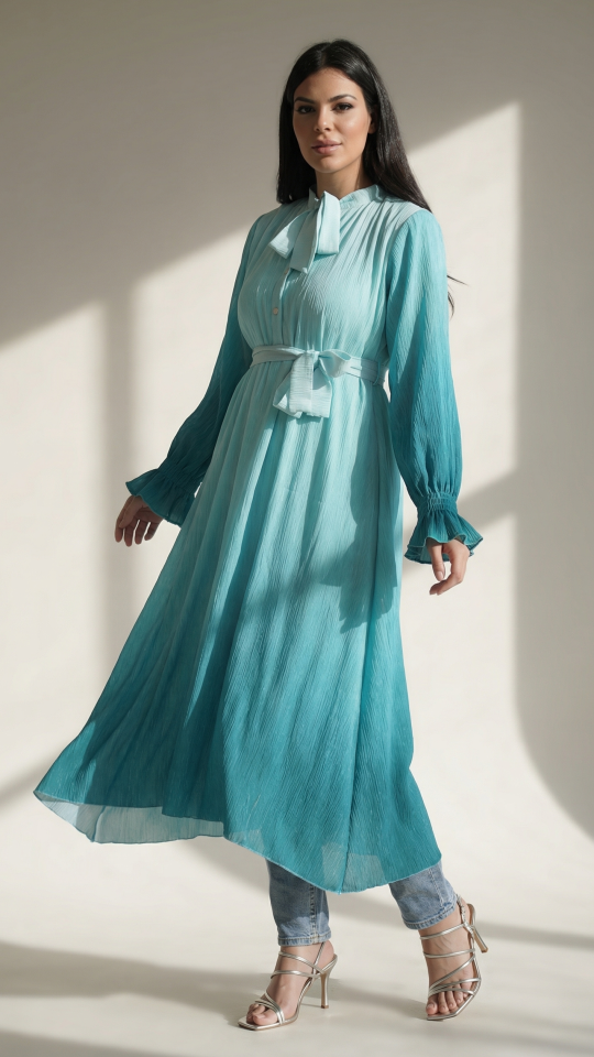 Modest Kurti with DoubleShade Design