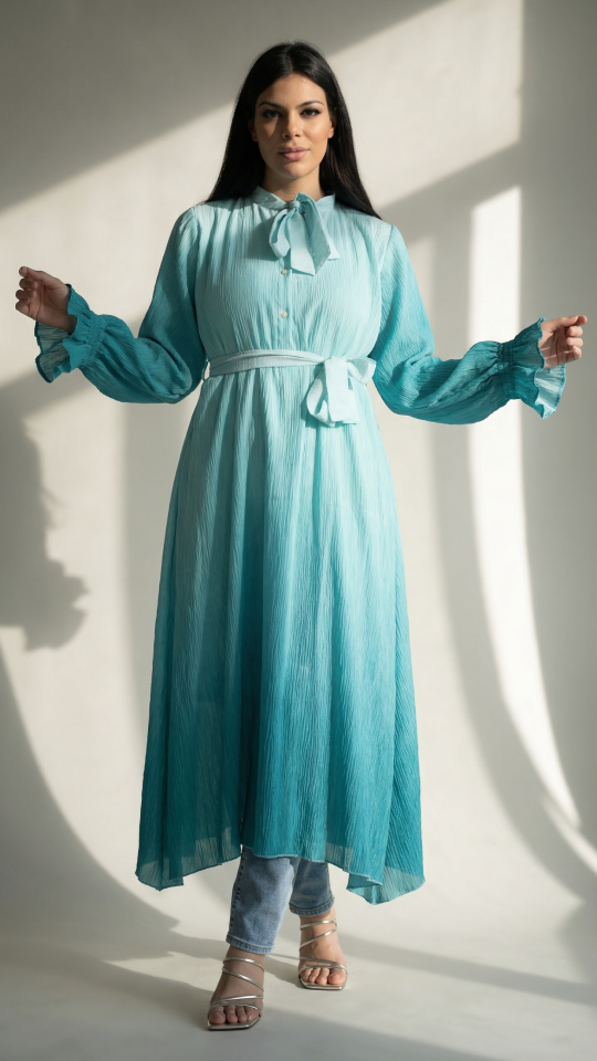 Modest Kurti with DoubleShade Design