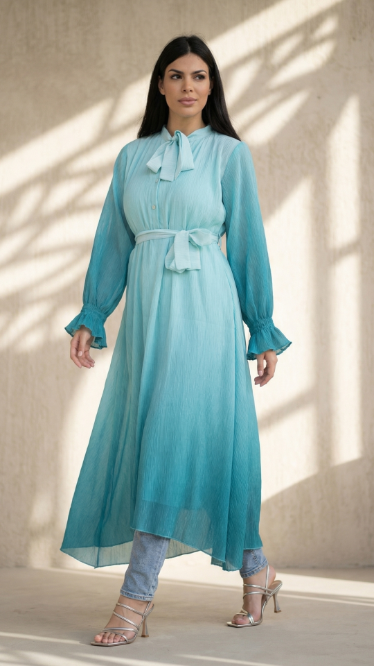 Modest Kurti with DoubleShade Design