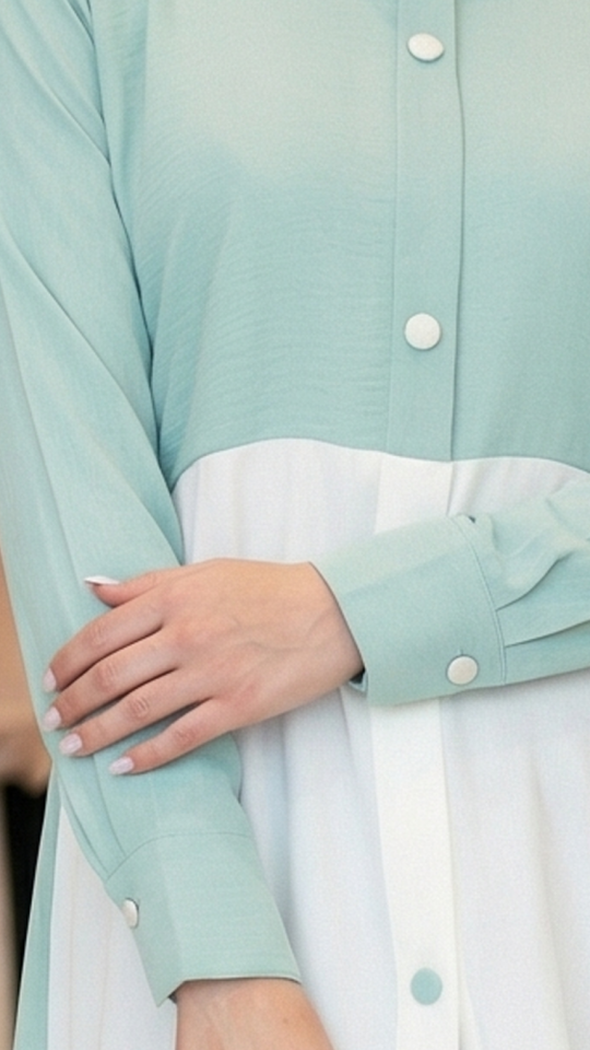 Wholesale CEY Kurti with a Shrug and Show Buttons on the Front in Brown and Almond