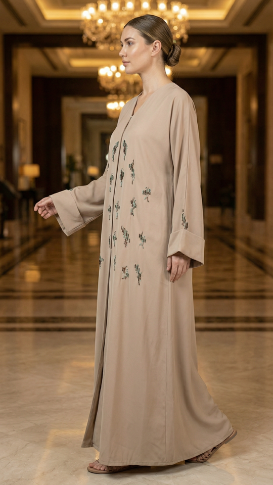 Premium FrontOpen Handwork Abaya