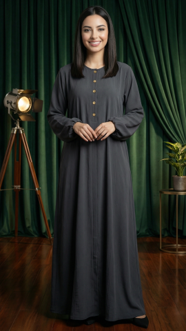 Wholesale Maroon Abaya with Show Buttons 