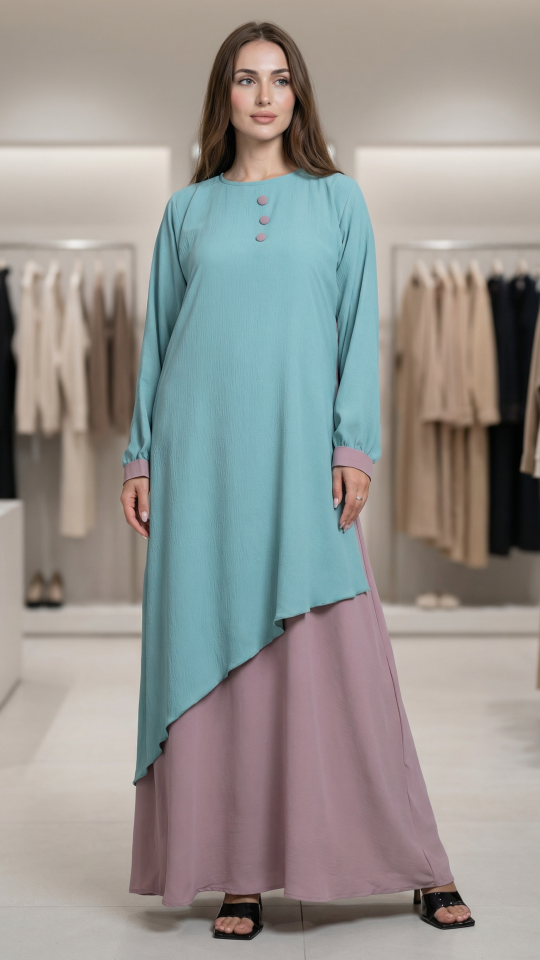 Stylish Marhaba Layered Stylish Abaya 