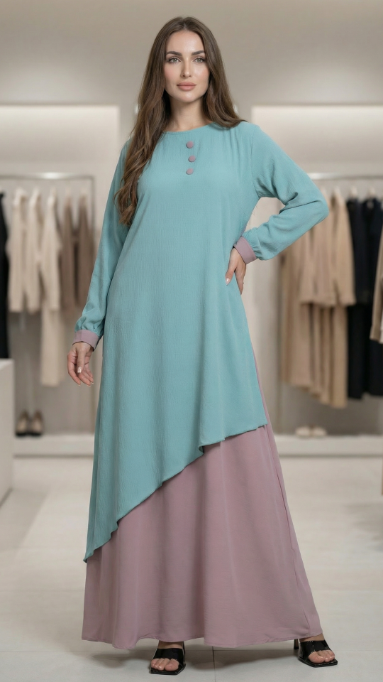 Stylish Marhaba Layered Stylish Abaya 