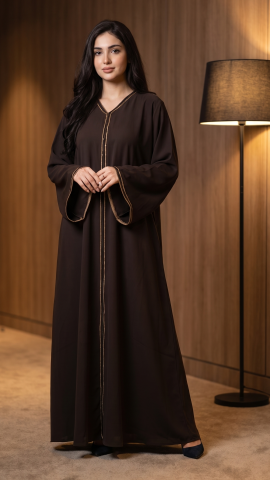 Wholesale Masha Crepe Abaya with Crystal Handwork on the Sleeves