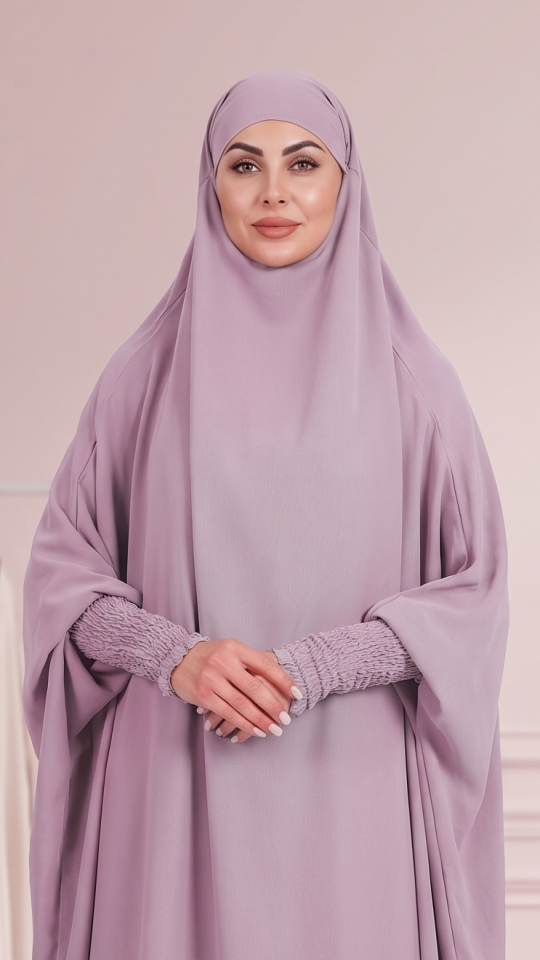 Wholesale Jilbab With Skirt And Niqab in Blush Pink
