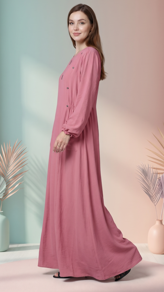 Wholesale Yusra Modest Abaya with Two Side Pockets