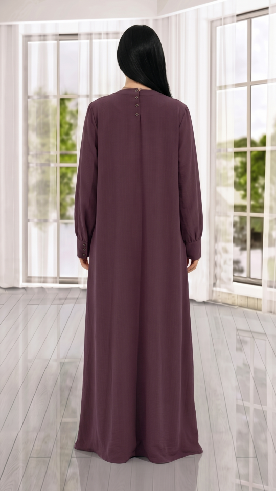 Wholesale Lavender Gorgeous Abaya With Show Buttons