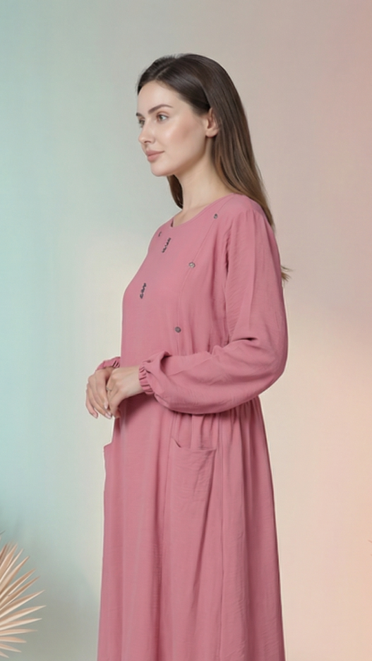 Wholesale Yusra Modest Abaya with Two Side Pockets