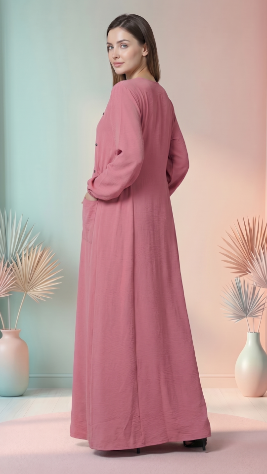 Wholesale Yusra Modest Abaya with Two Side Pockets
