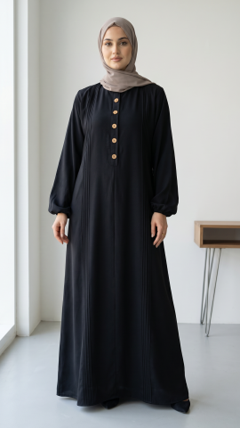 Wholesale Maroon Abaya with Show Buttons 