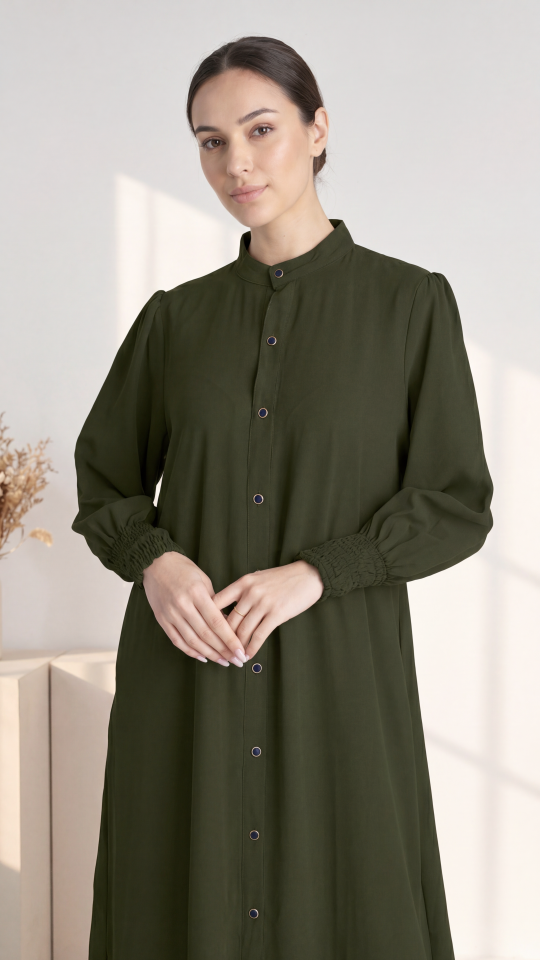 Wholesale Olive Magnificent Nayla Abaya