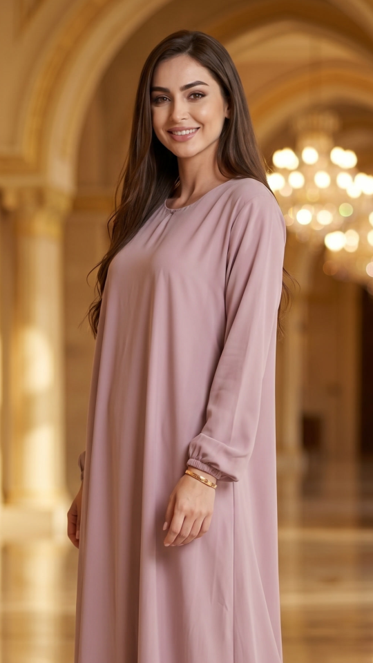 Abaya in Blush Pink