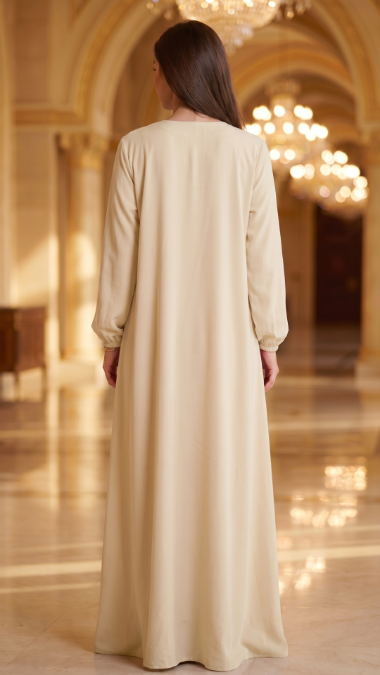 Bulk Simple Abaya In Cream