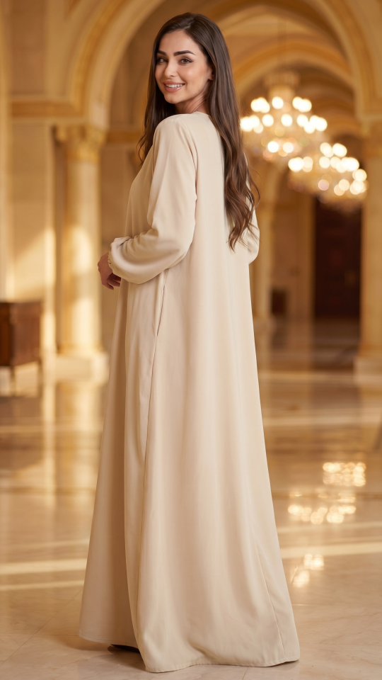 Bulk Simple Abaya In Cream