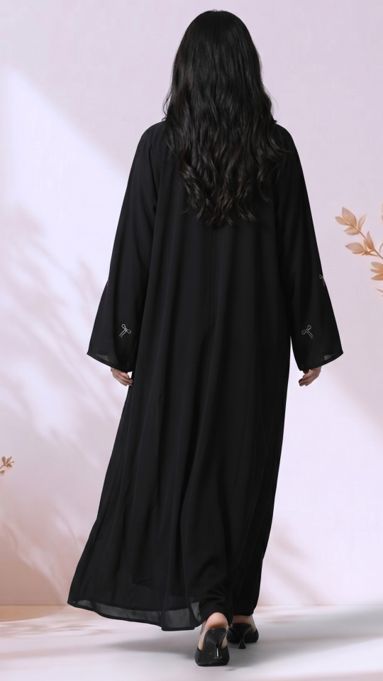 Bow Embroidered Stylish Abaya