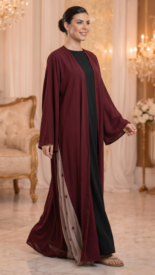 Bulk Graceful Shrug Abaya with Leaf Design