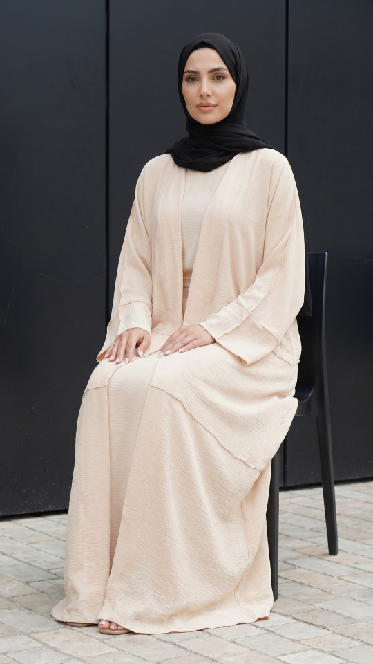 Wholesale CEY Modest Dress With a Shrug In Cream