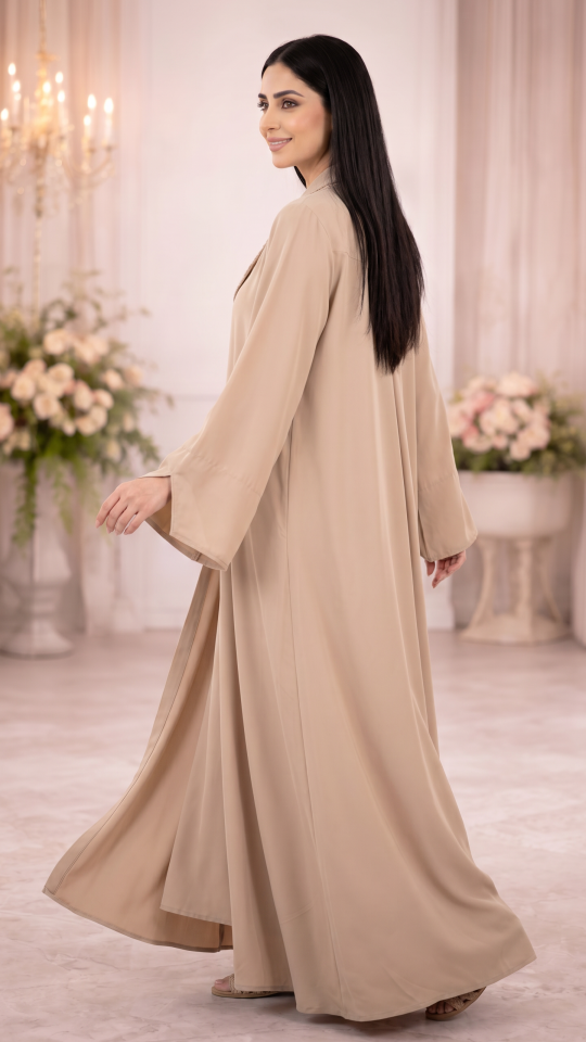 Bulk Elegant Collared Shrug Abaya with Beautiful Handwork 