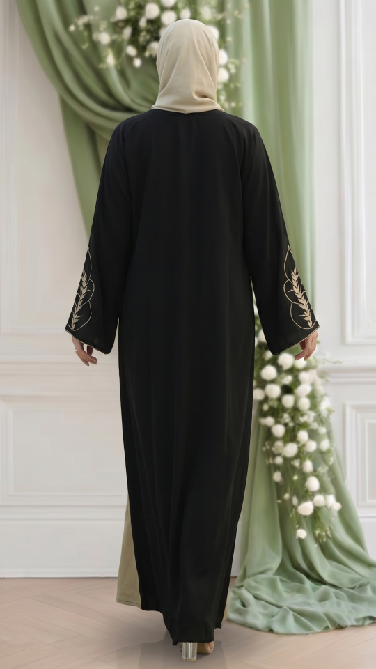 Wholesale Stylish Masha Crepe Abaya with Embroidery and Piping