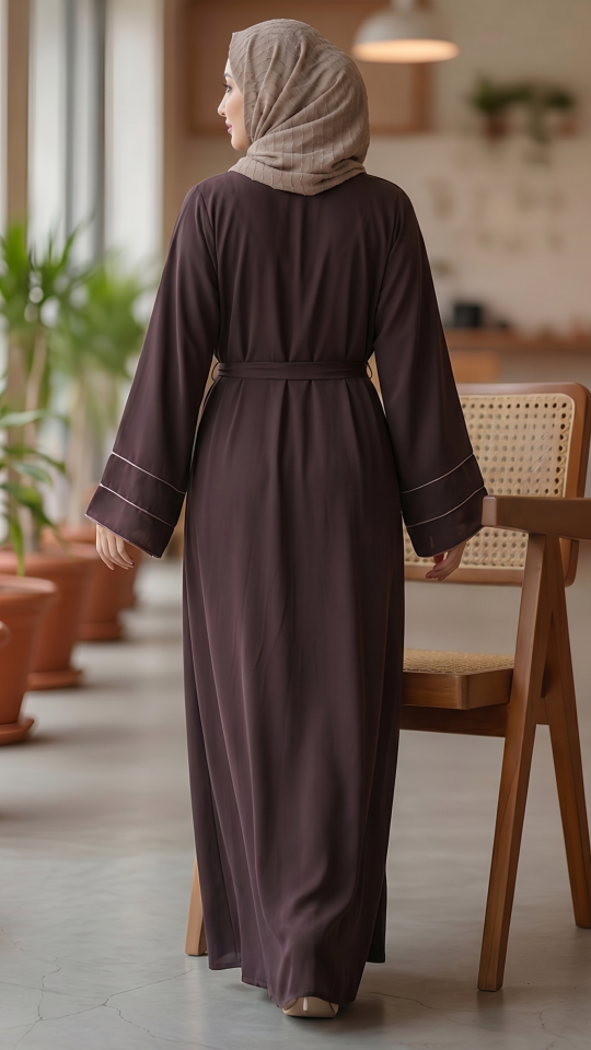 Stylish CEY Modest Dress with a Zoom Shrug and a Belt