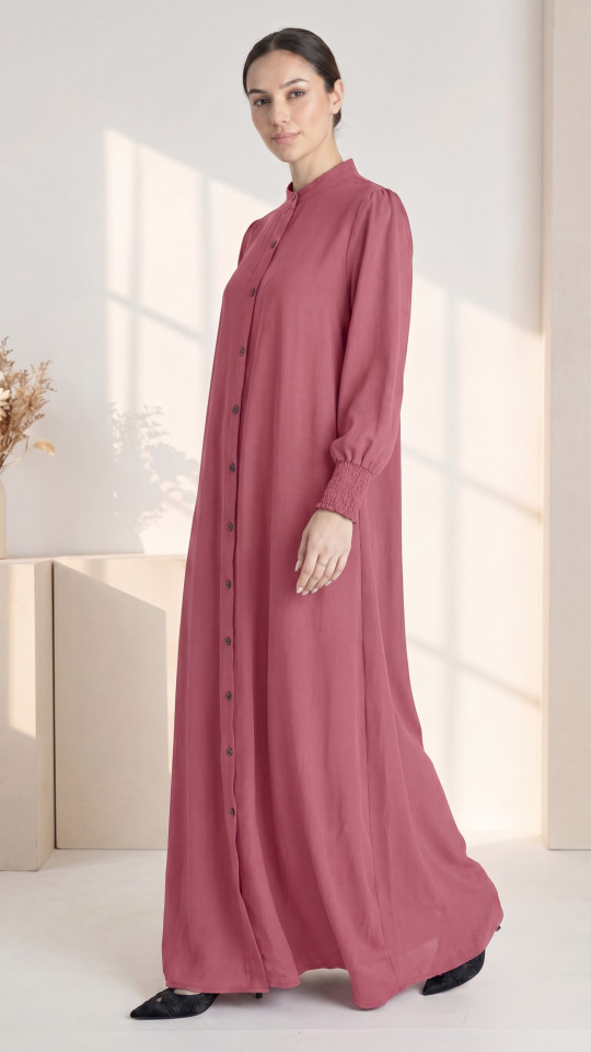 Magnificent Nayla Abaya in Puce Pink