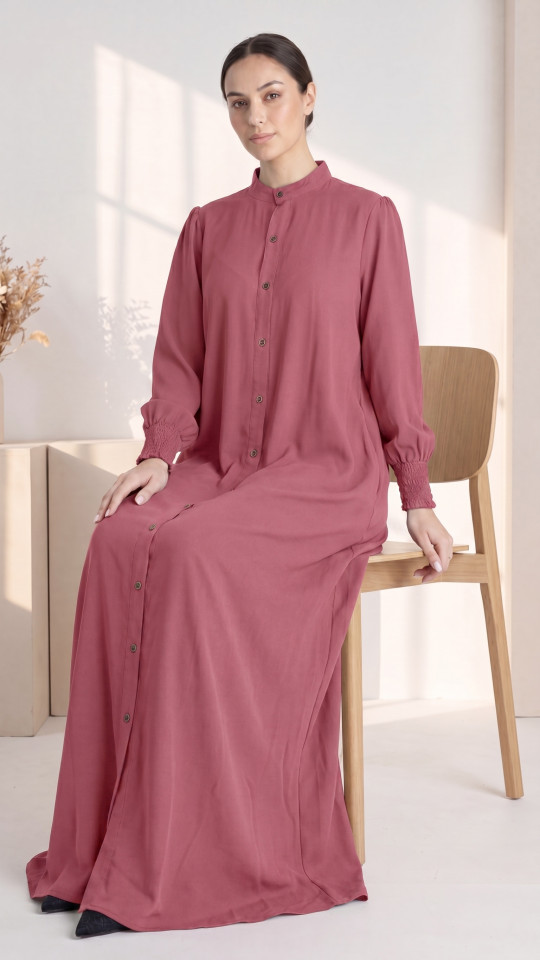 Magnificent Nayla Abaya in Puce Pink