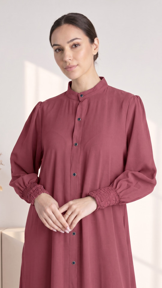 Magnificent Nayla Abaya in Puce Pink