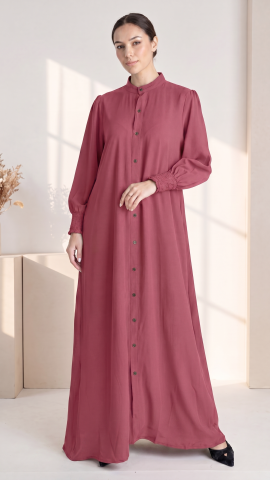 Magnificent Nayla Abaya in Puce Pink