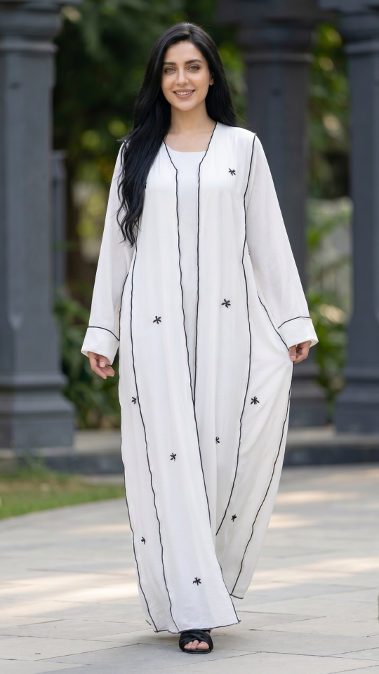 Bulk Floral Embroidered Shrug Abaya
