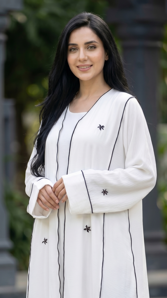 Bulk Floral Embroidered Shrug Abaya