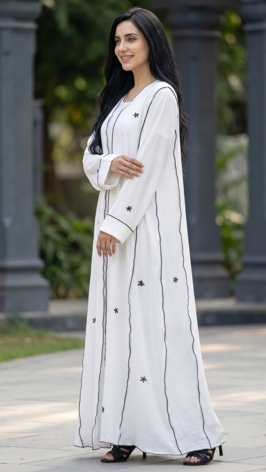 Bulk Floral Embroidered Shrug Abaya