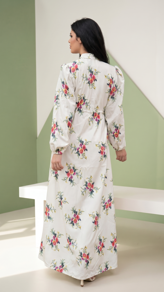 Modest Dress with Floral Print