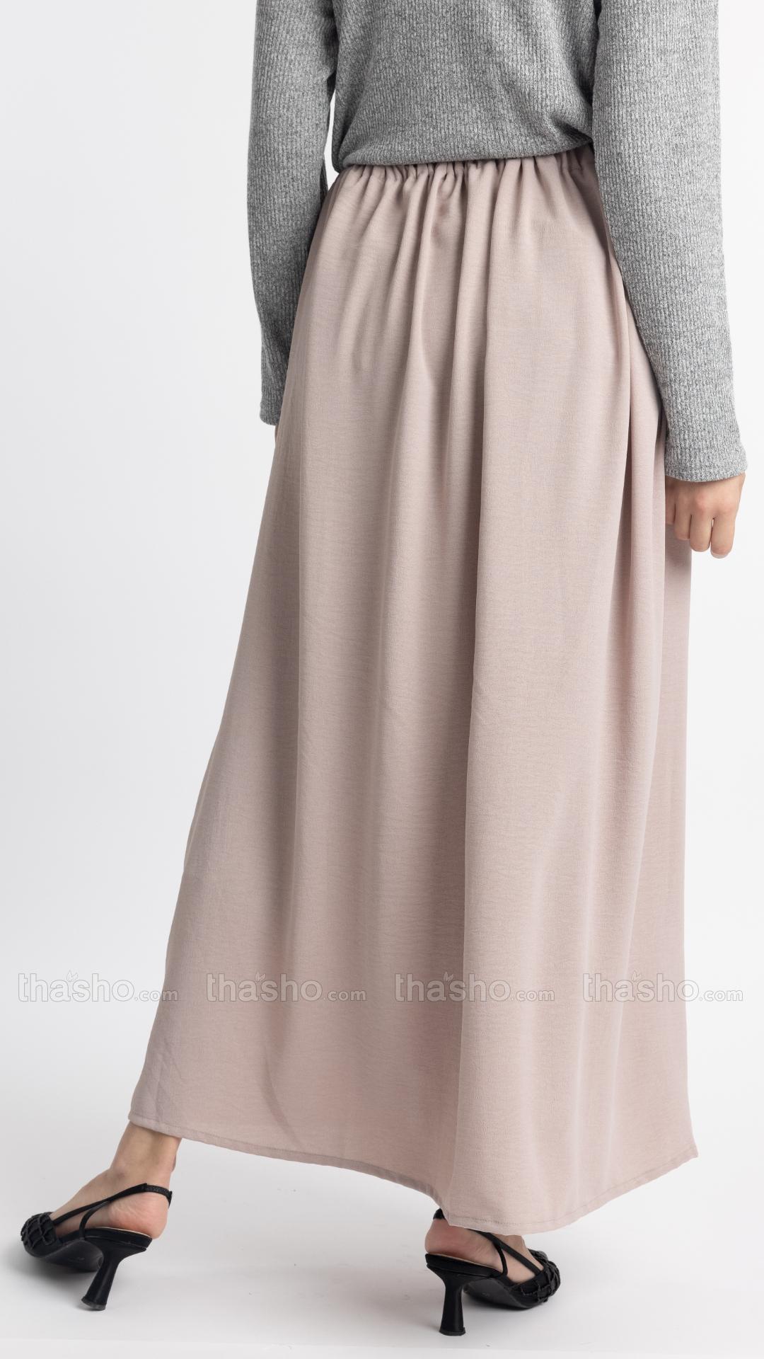 Dull Magenta And Blush Pink Stylish Two Pieces Skirt Abaya 