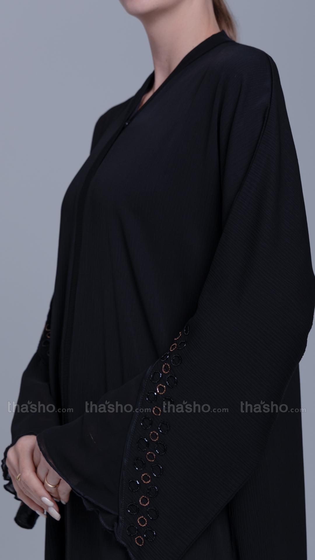 Black Abaya with Handwork