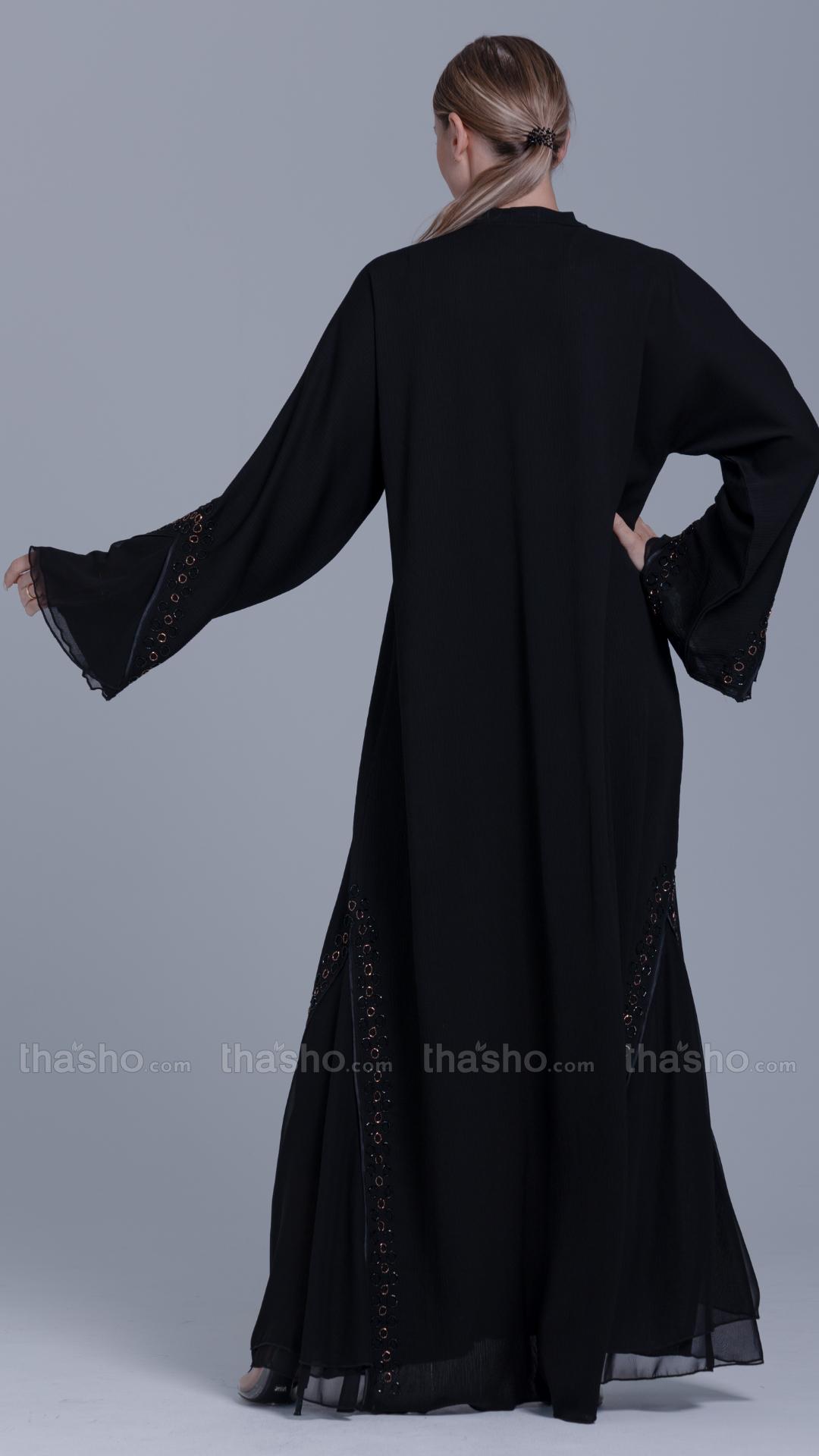 Black Abaya with Handwork