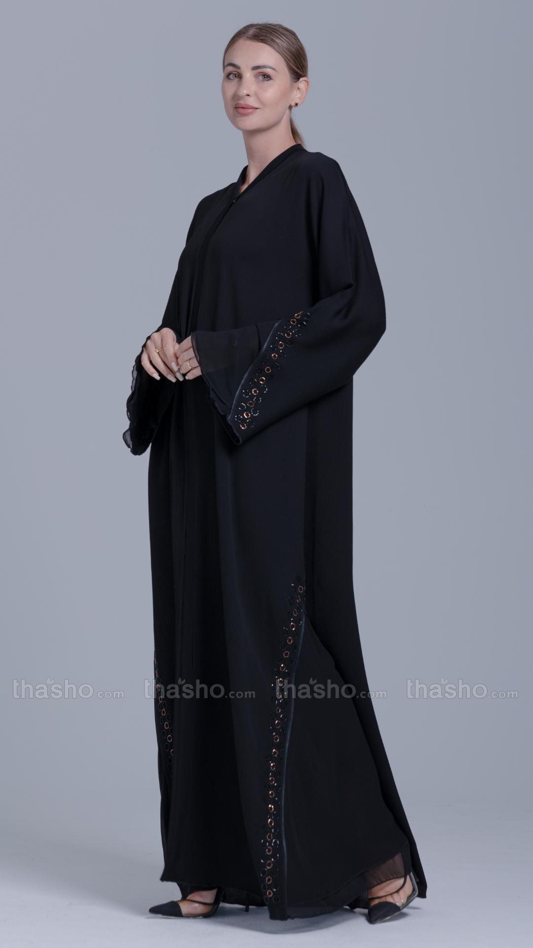 Black Abaya with Handwork