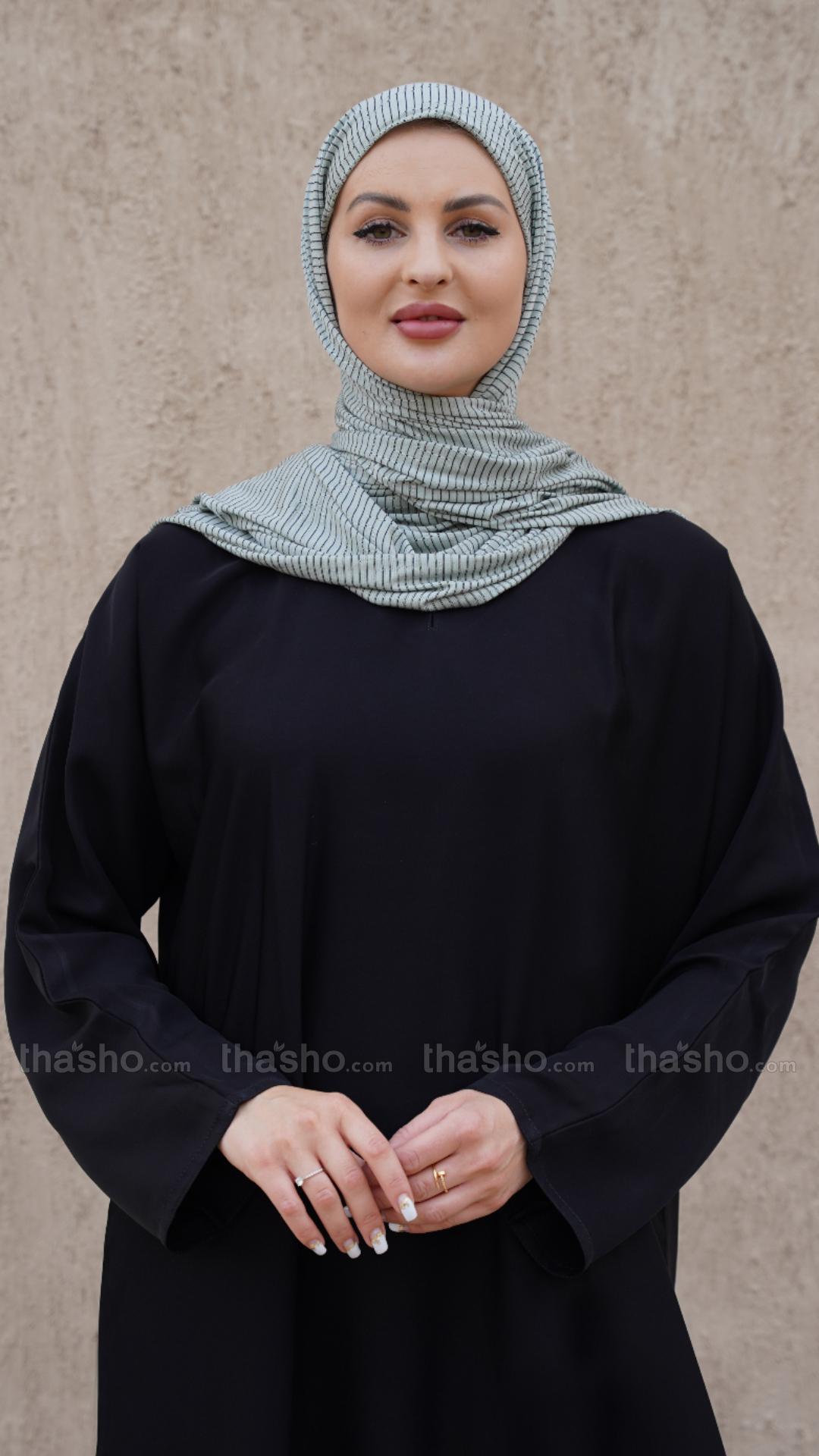 Simple and Elegant Black Nida Matte Abaya