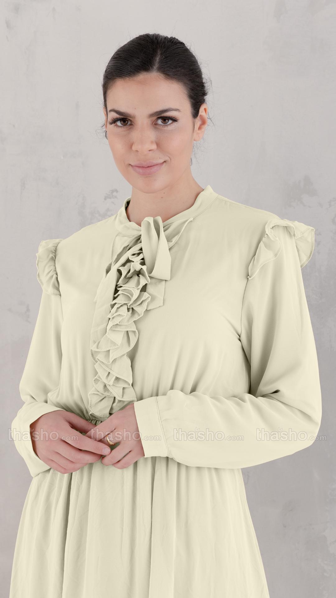 Modest Dress in Comfy Beige