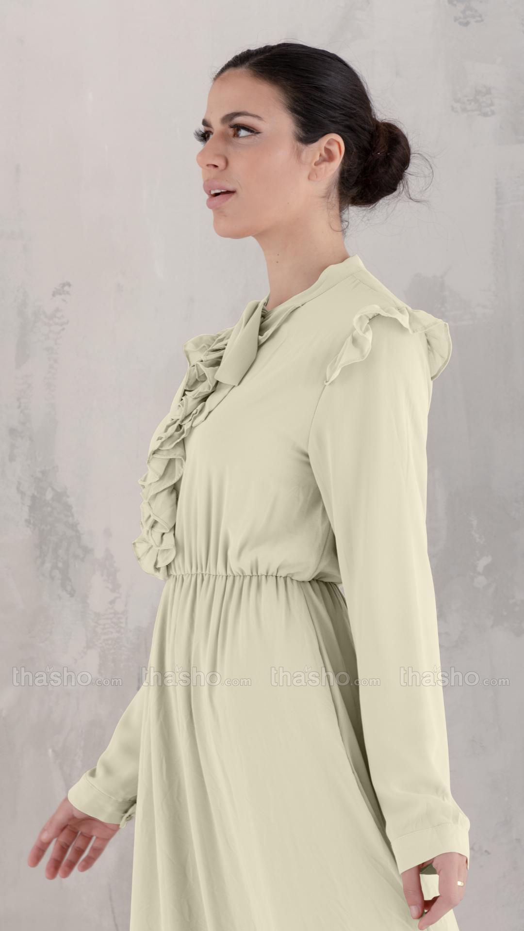 Modest Dress in Comfy Beige