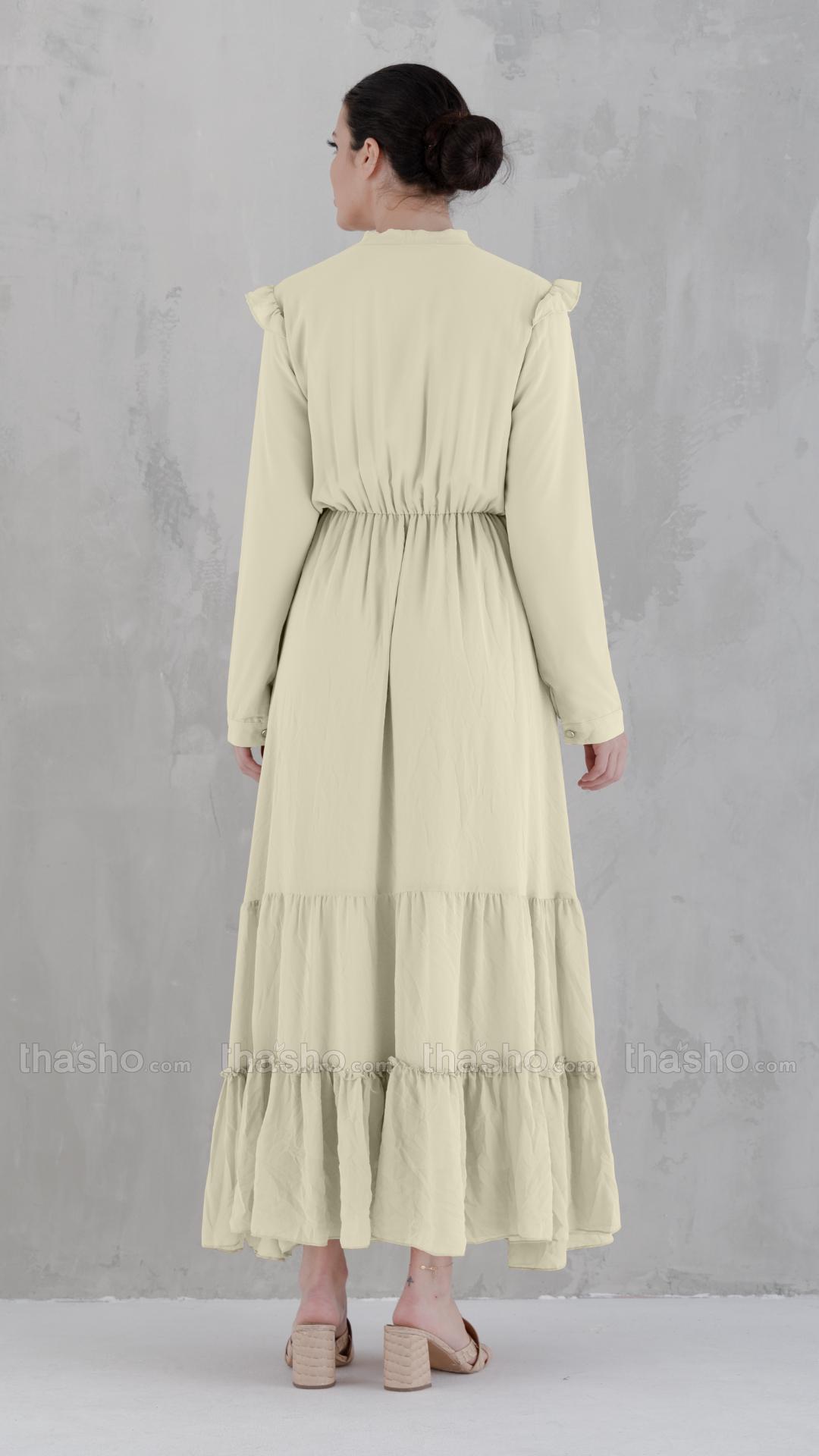 Modest Dress in Comfy Beige